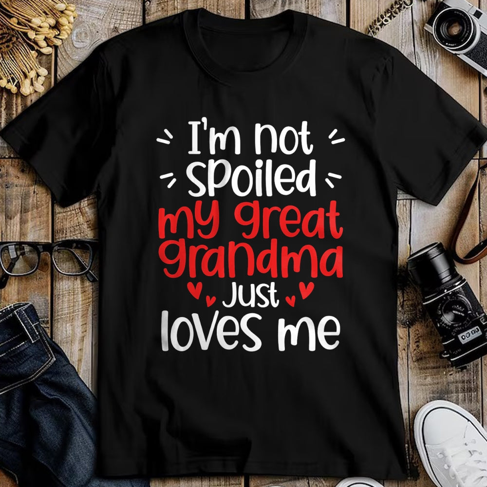 Best Wife Shirt, Wife and Husband Unisex T-Shirt/Hoodie/Sweatshirt HLT00 - I'm Not Spoiled My Great Grandma Loves Me Funny Best Friend T-Shirt