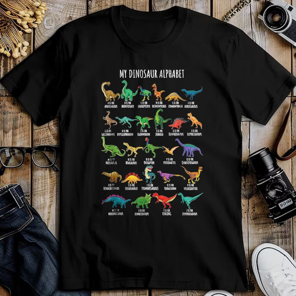Best Dinosaur Lover Shirt, Funny Dinosaur UnisexT-Shirt/Hoodie/Sweatshirt HLT00 - Types of Dinosaurs Alphabet A-Z ABC Dino Identification T-Shirt, Youth, Purple, X-Small