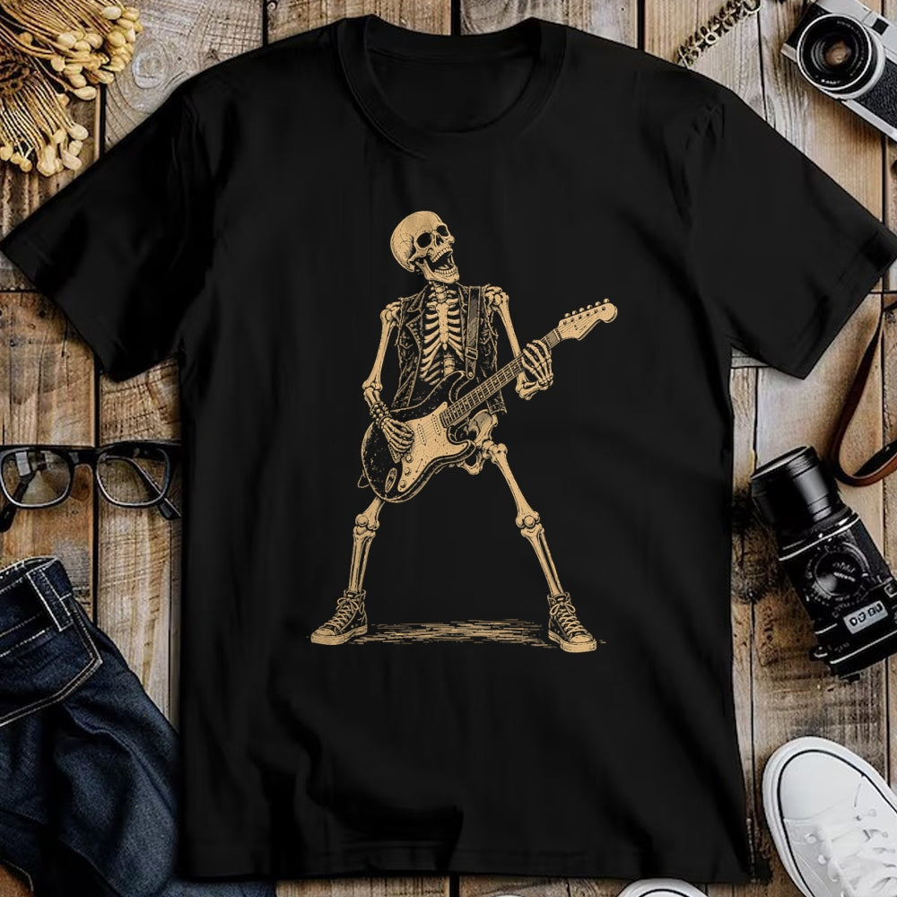 Guitar Lover Shirt, Funny Guitar UnisexT-Shirt/Hoodie/Sweatshirt HLT00 - Skeleton Playing Guitar Rock and Roll Music Men Women Kids T-Shirt