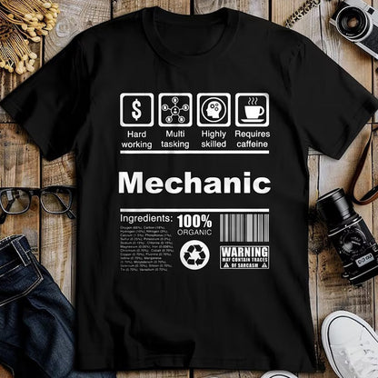 Best Mechanic Life Shirt, Funny Mechanic UnisexT-Shirt/Hoodie/Sweatshirt HLT00 - Mechanic Funny Nutritional Facts - For Mechanics T-Shirt