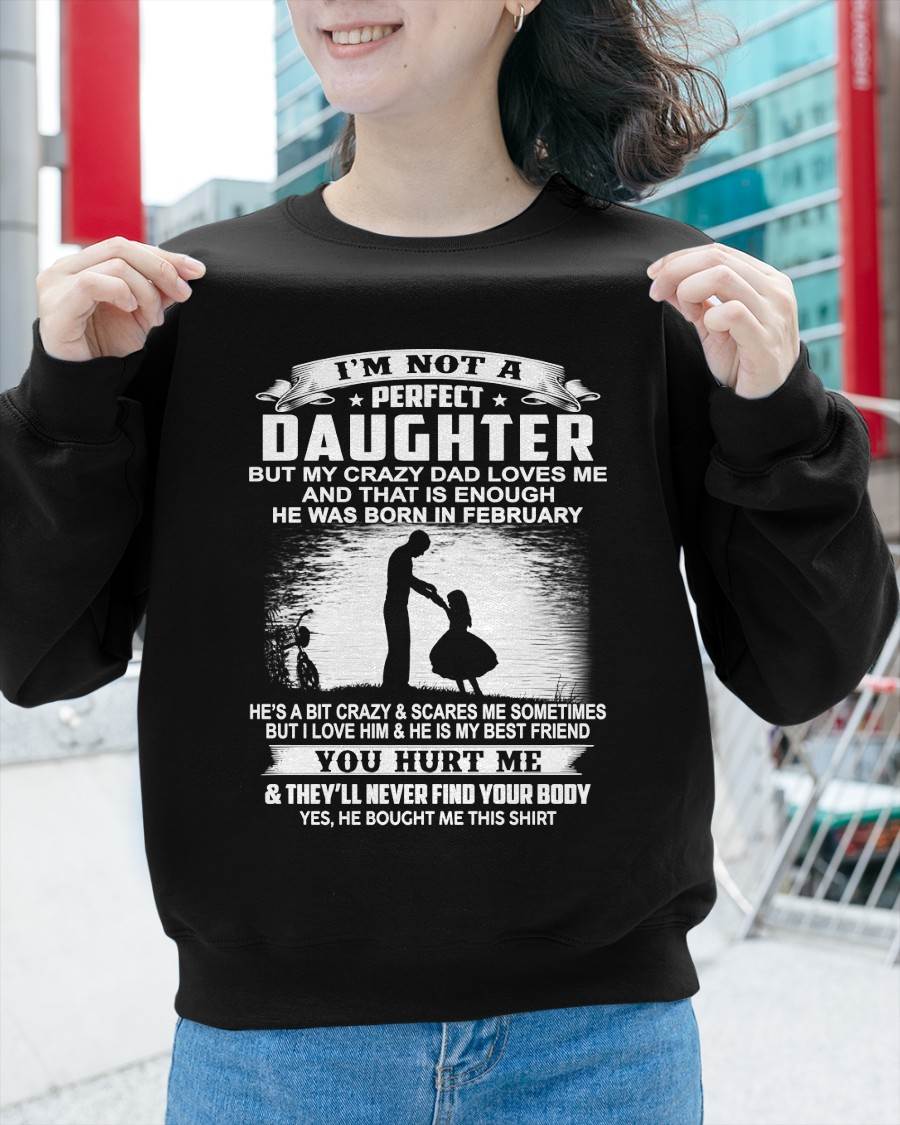 DAD BORN IN FEBRUARY AND DAUGHTER BEST FRIENDS - FROM DAD - TLEE02 (SKU2605-166-02)