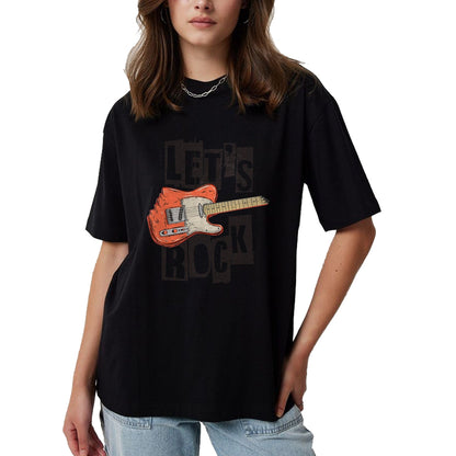 Guitar Lover Shirt, Funny Guitar UnisexT-Shirt/Hoodie/Sweatshirt HLT00 - Let_s Rock Electric Guitar Music Lover Band Guitarist Retro Vintage Tees T Shirts for Men and Women