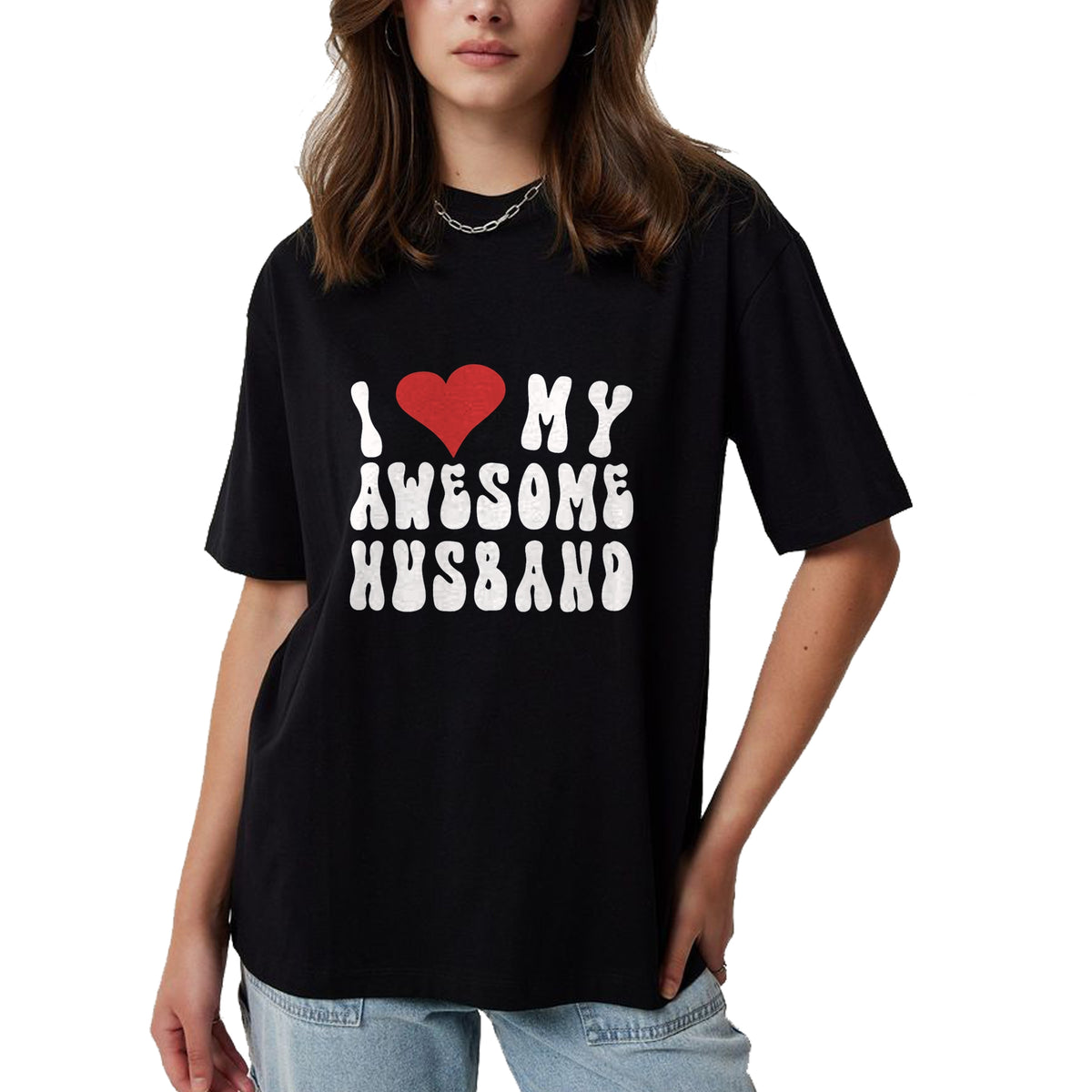 Best Wife Shirt, Wife and Husband Unisex T-Shirt/Hoodie/Sweatshirt HLT00 - I Love My Awesome Husband, Fun I Love My Husband T-Shirt