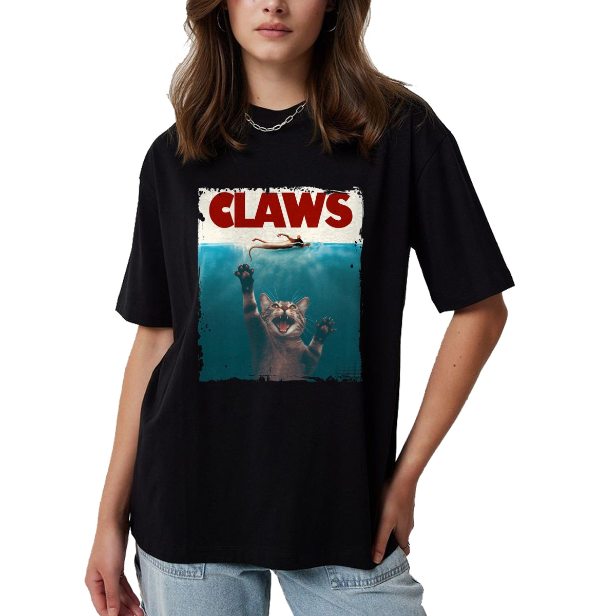 Cat Love Shirt, Funny Cat Lover Gift UnisexT-Shirt/Hoodie/Sweatshirt HLT00 - Claws Funny Cat I Love Cat Paws Cat Parody Animal Lover T-Shirt (1)