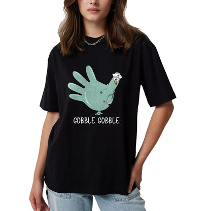 Funny Nurse Shirt, Nurse Unisex T-Shirt/Hoodie/Sweatshirt HLT00 - Turkey Glove Nurse Thanksgiving T-Shirt (1)