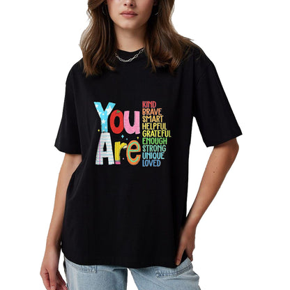 Best Student Shirt, Funny Back To School UnisexT-Shirt/Hoodie/Sweatshirt HLT00 - You are SMART Brave Strong Kind Loved Motivation Teacher Kid T-Shirt, Men, Black, 3X-Large