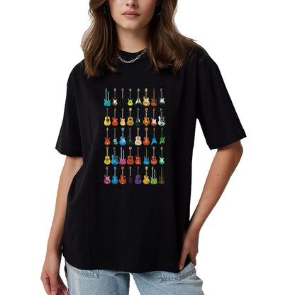 Guitar Lover Shirt, Funny Guitar UnisexT-Shirt/Hoodie/Sweatshirt HLT00 - Love Guitar Different Guitars Music Lover Funny Gift T-Shirt Small