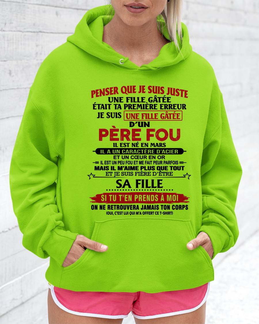 MARS / PAPA FOU, FILLE GÂTÉE - CADEAU DE PAPA - TLEE03 (SKU2605-354-03)