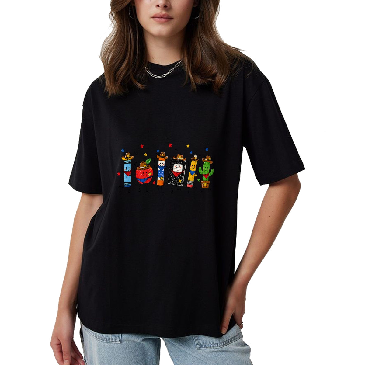 Best Student Shirt, Funny Back To School UnisexT-Shirt/Hoodie/Sweatshirt HLT00 - Western School Supplies Cowboy Teacher Back to School Funny T-Shirt
