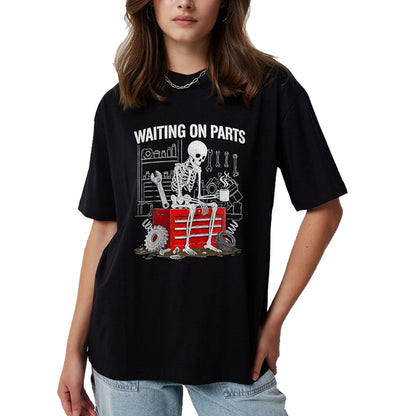 Best Mechanic Life Shirt, Funny Mechanic UnisexT-Shirt/Hoodie/Sweatshirt HLT00 - Funny Waiting On Parts Mechanic Skeleton Auto Repair Life T-Shirt, Men, Black, 3X-Large (1)