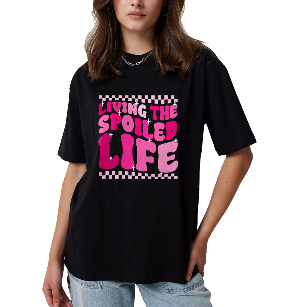 Best Wife Shirt, Wife and Husband Unisex T-Shirt/Hoodie/Sweatshirt HLT00 - Gift for wife T shirt, spoiled wife   Womens Living The Spoiled Life Spoiled Wife V-Neck T-Shirt (1)