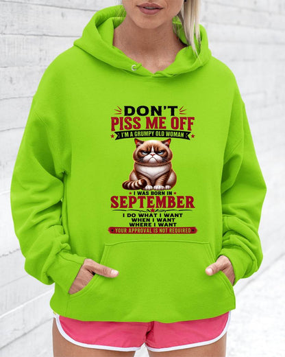 SEPTEMBER – ZERO PATIENCE FUNNY CAT - FOR WOMEN - TLEE09 (SKU2608-291-09)
