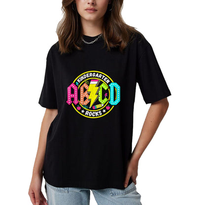 Best Student Shirt, Funny Back To School UnisexT-Shirt/Hoodie/Sweatshirt HLT00 - Kindergarten Rocks ABCD Back to School Funny Rock Teacher T-Shirt