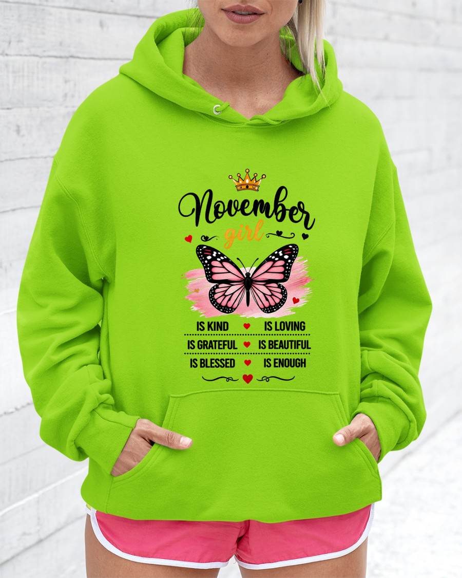 NOVEMBER GIRL BUTTERFLY SHIRT - FOR WOMEN - TLEE11 (SKU2608-593-11)
