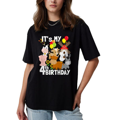 Best Farmer Life Shirt, Funny Farmer UnisexT-Shirt/Hoodie/Sweatshirt HLT00 - Farm Animals 4 Year Old It's My 4th Birthday Party Farm T-Shirt