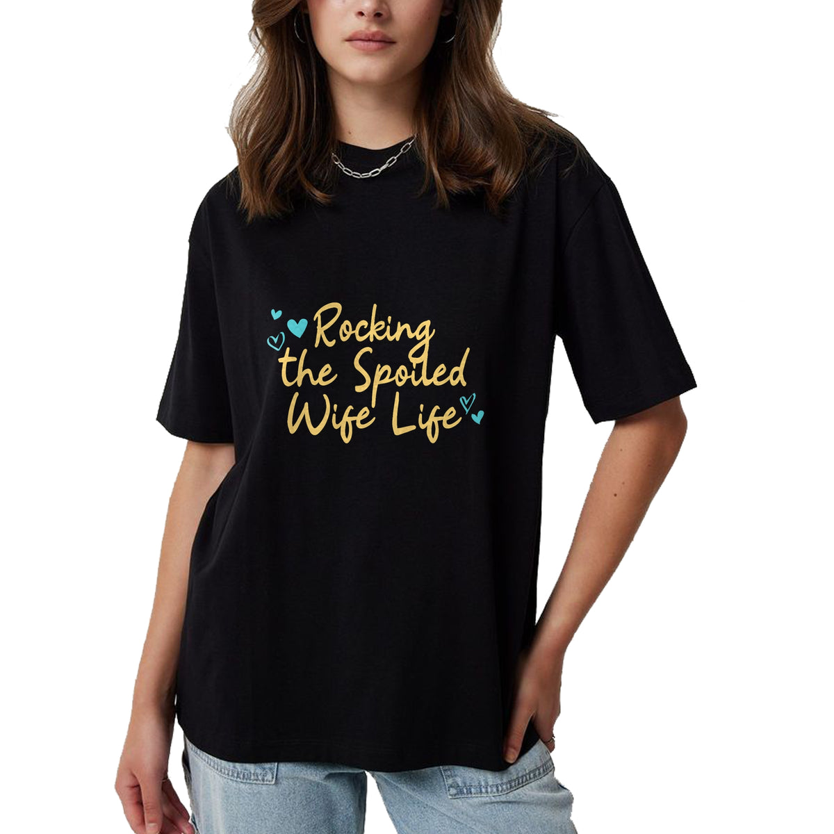 Best Wife Shirt, Wife and Husband Unisex T-Shirt/Hoodie/Sweatshirt HLT00 - Spoiled Wife Funny Rocking The Spoiled Wife Life T-Shirt