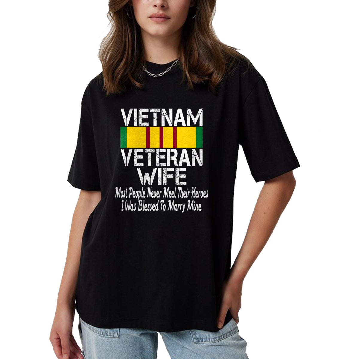 Best Wife Shirt, Wife and Husband Unisex T-Shirt/Hoodie/Sweatshirt HLT00 - Gift for wife T shirt, lucky wife   Vietnam Veteran Wife Gift T-Shirt