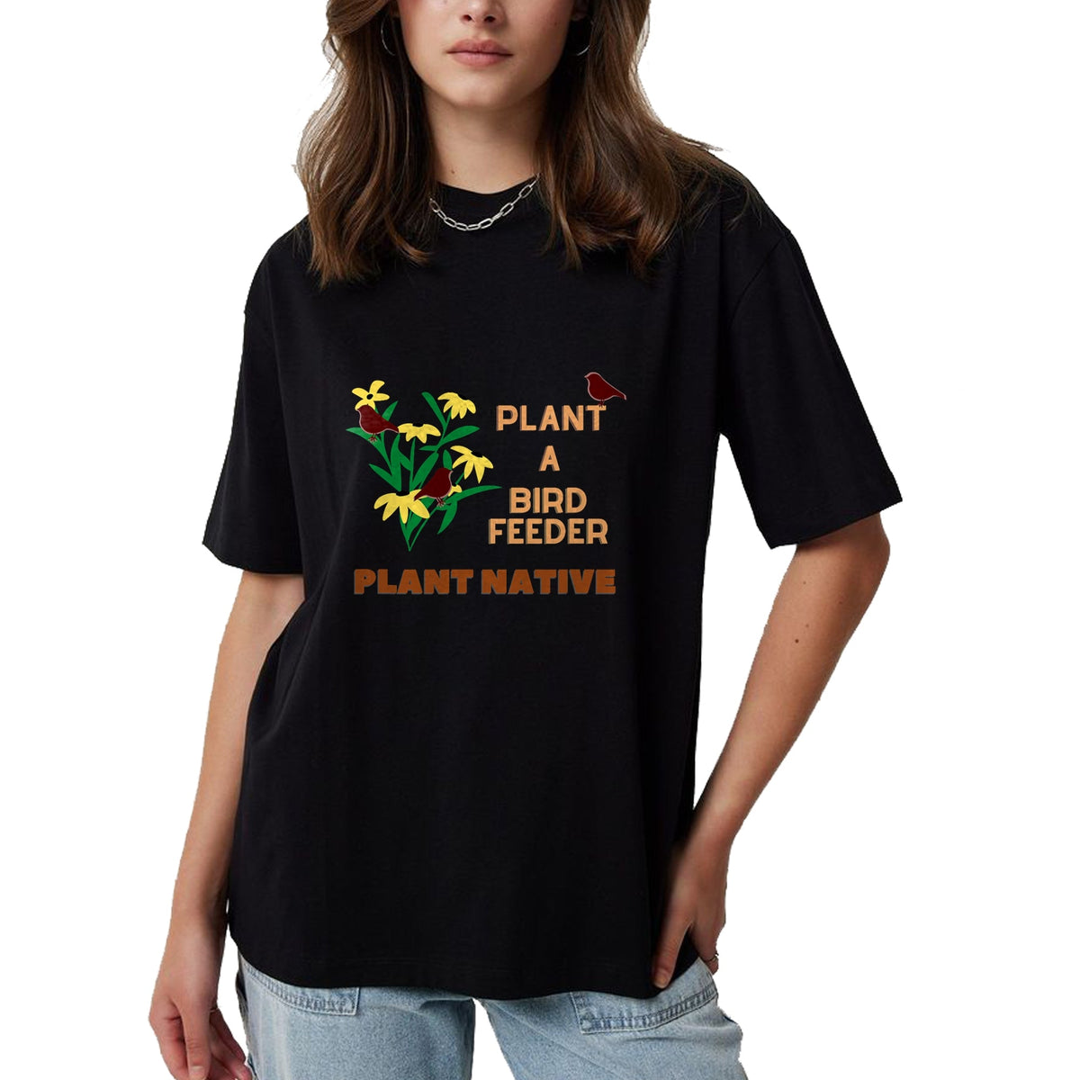 Native American T-Shirts, Vintage Native American Unisex T-Shirt/Hoodie/Sweatshirt HLT00 - Plant a Birdfeeder- Plant Native