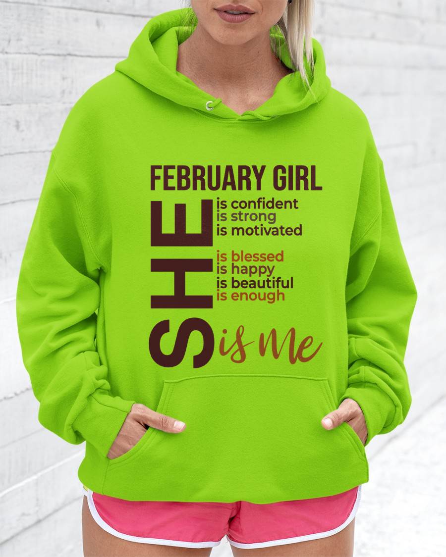 FEBRUARY BORN GIRL – CONFIDENT & STRONG - FOR WOMEN - TLEE02 (SKU2605-04-02)