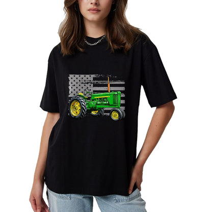 Best Farmer Life Shirt, Funny Farmer UnisexT-Shirt/Hoodie/Sweatshirt HLT00 - Patriotic Farm Tractor America US Flag American Farmer T-Shirt