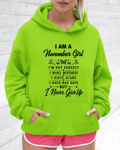NOVEMBER GIRL NEVER GIVE UP - FOR WOMEN - TLEE11 (SKU2606-378-11)