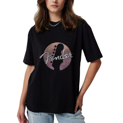 Guitar Lover Shirt, Funny Guitar UnisexT-Shirt/Hoodie/Sweatshirt HLT00 - Fender Circle Guitar Headstock Logo T-Shirt