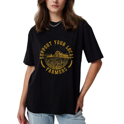 Best Farmer Life Shirt, Funny Farmer UnisexT-Shirt/Hoodie/Sweatshirt HLT00 - Vintage Support Your Local Farmers Farming Farm Farmer T-Shirt