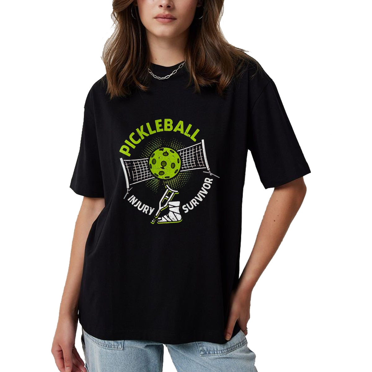Funny Pickleball Shirt, Pickleball Lover Unisex T-Shirt/Hoodie/Sweatshirt HLT00 - Pickleball Injury Survivor Funny Pickle Sports Player for Seniors T-Shirt