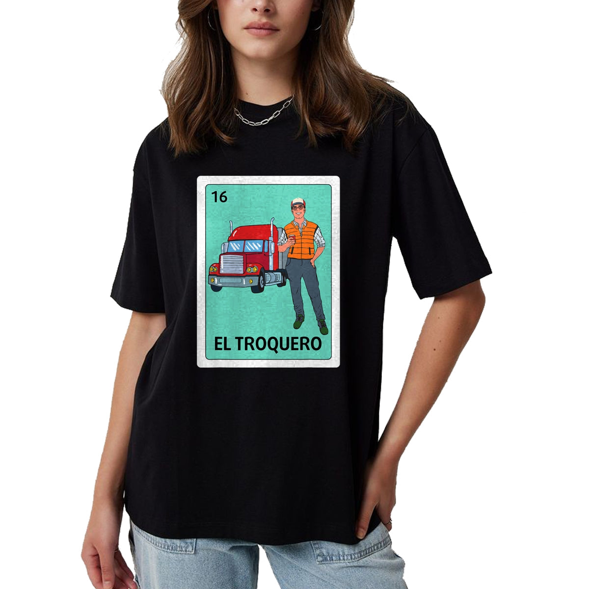 Best Truck Driver Life Shirt, Funny Trucker UnisexT-Shirt/Hoodie/Sweatshirt HLT00 - Truck Driver Spanish Mexican El Troquero Bingo Card Game T-Shirt