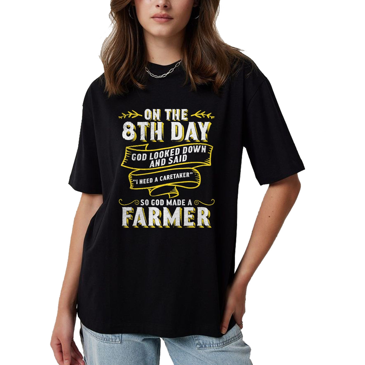 Best Farmer Life Shirt, Funny Farmer UnisexT-Shirt/Hoodie/Sweatshirt HLT00 - So God Made a Farmer Farming Agriculture T-Shirt