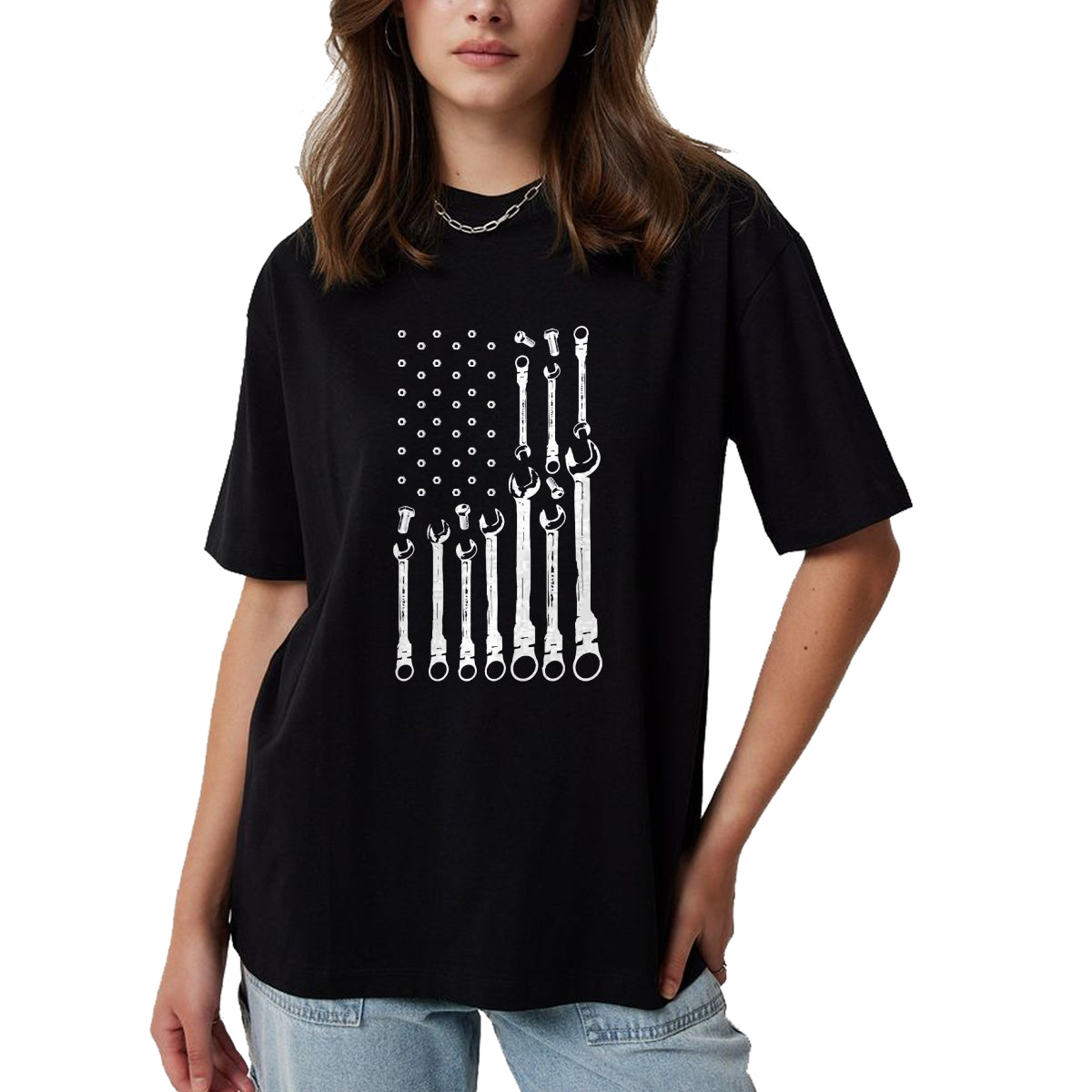 Best Mechanic Life Shirt, Funny Mechanic UnisexT-Shirt/Hoodie/Sweatshirt HLT00 - Mechanic Flag American Patriotic Flag Car Mechanic USA Flag T-Shirt