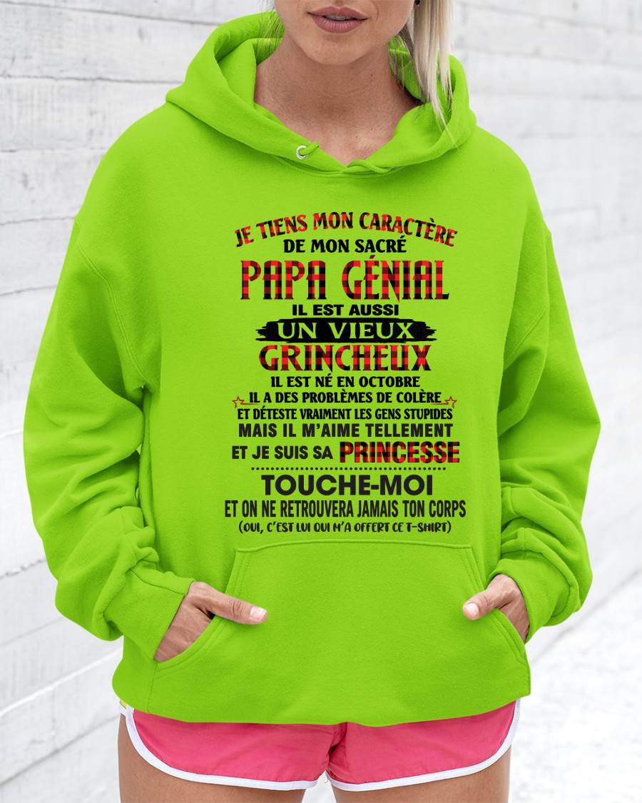 OCTOBRE / FILLE À PAPA GÂTÉE ET FIÈRE - CADEAU DE PAPA - TLEE10 (SKU2605-355-10)