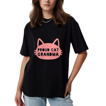 Cat Love Shirt, Funny Cat Lover Gift UnisexT-Shirt/Hoodie/Sweatshirt HLT00 - Proud Cat Grandma My Grandkitty Loves Me Cats Kittens Nana T-Shirt for Women