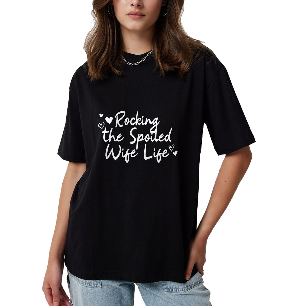 Best Wife Shirt, Wife and Husband Unisex T-Shirt/Hoodie/Sweatshirt HLT00 - Gift for wife T shirt, spoiled wife   Fiancee Rocking The Spoiled Wife Life Spoiled Wife Pullover Ho