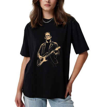 Guitar Lover Shirt, Funny Guitar UnisexT-Shirt/Hoodie/Sweatshirt HLT00 - Vintage Frankenstein Playing Guitar Halloween Frankenstein T-Shirt
