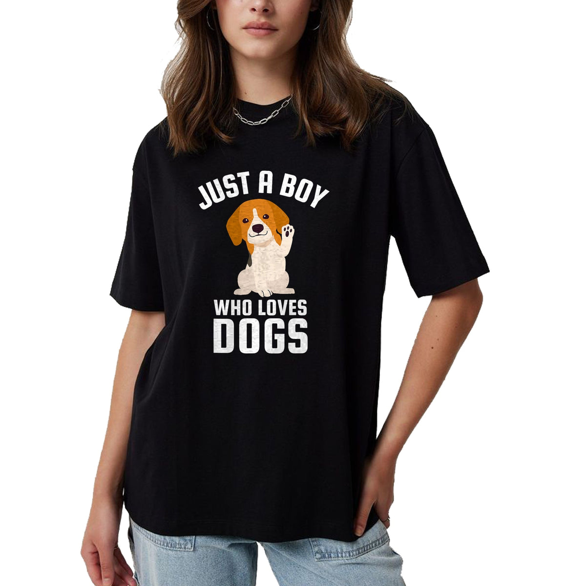 Dog Love Shirt, Dog Lover Gift T-Shirt/Hoodie/Sweatshirt HLT00 - Just A Boy Who Loves Dogs T-Shirt