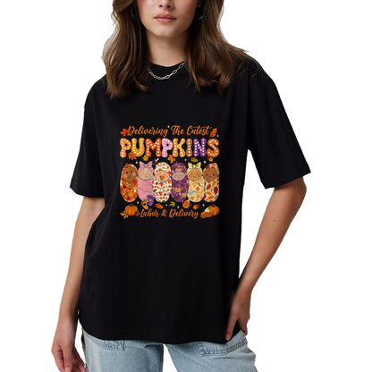 Best Doctor Shirt, Funny Doctor UnisexT-Shirt/Hoodie/Sweatshirt HLT00 - Delivering The Cutest Pumpkins Labor and Delivery Nurse Fall T-Shirt