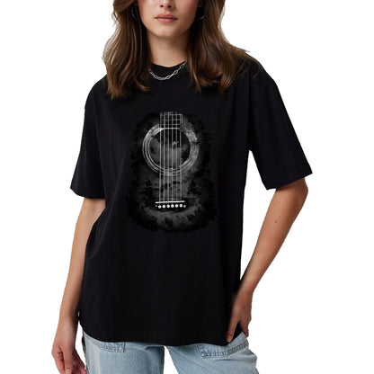 Guitar Lover Shirt, Funny Guitar UnisexT-Shirt/Hoodie/Sweatshirt HLT00 - Distressed Acoustic Guitar Vintage Rock & Roll Music Lover T-Shirt, Men, Black, 3X-Large