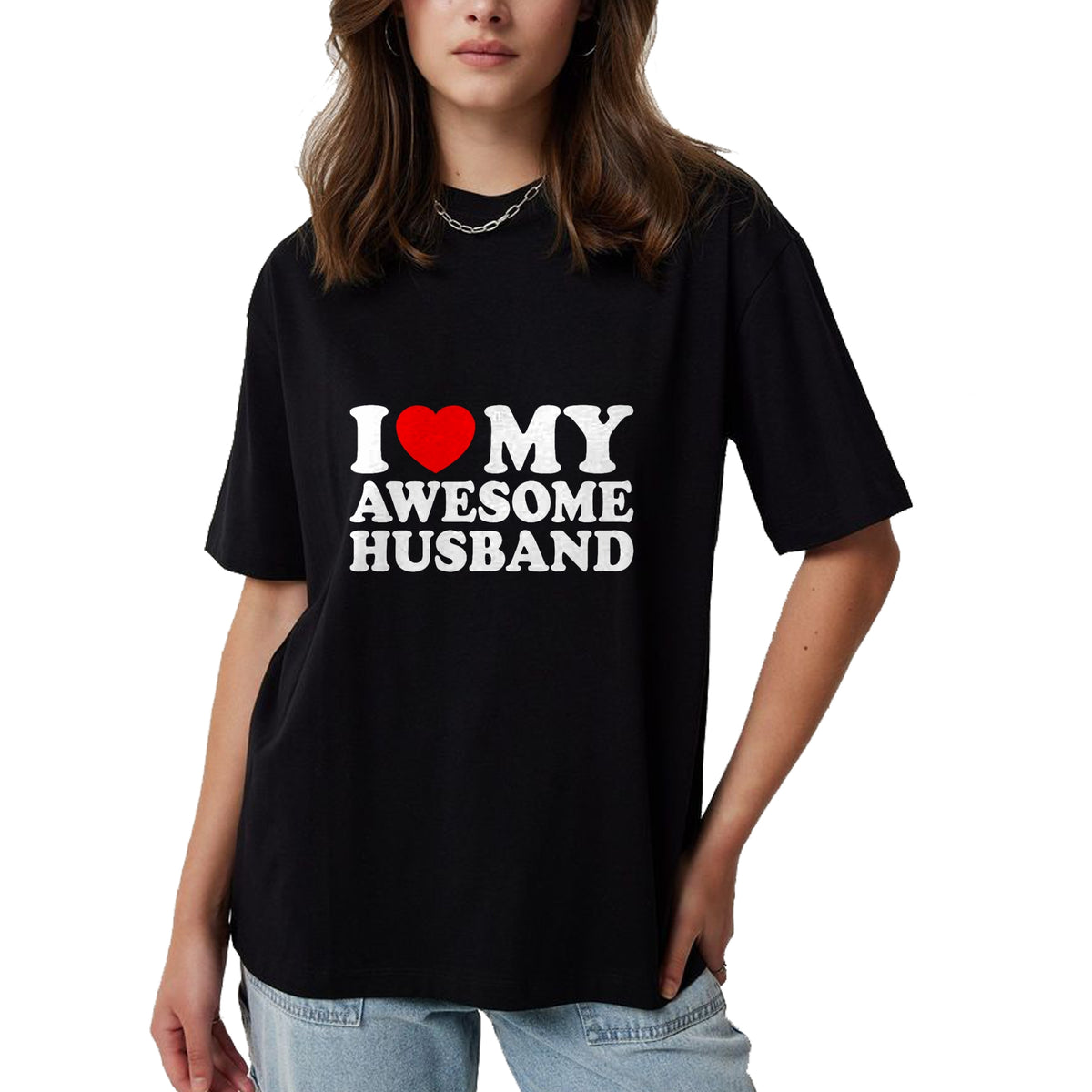 Best Wife Shirt, Wife and Husband Unisex T-Shirt/Hoodie/Sweatshirt HLT00 - I Love My Awesome Husband T-Shirt (1)