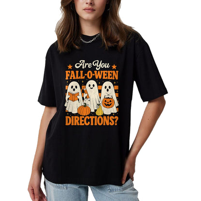 Best Teacher Shirt, Funny Teacher UnisexT-Shirt/Hoodie/Sweatshirt HLT00 - are You Fall O Ween Directions Funny Teacher Ghost Halloween T-Shirt