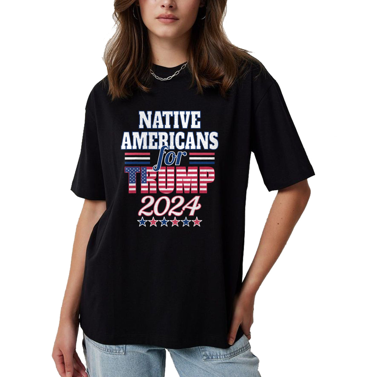 Native American T-Shirts, Vintage Native American Unisex T-Shirt/Hoodie/Sweatshirt HLT00 - Native Americans For Trump 2024 Election Trump Supporter