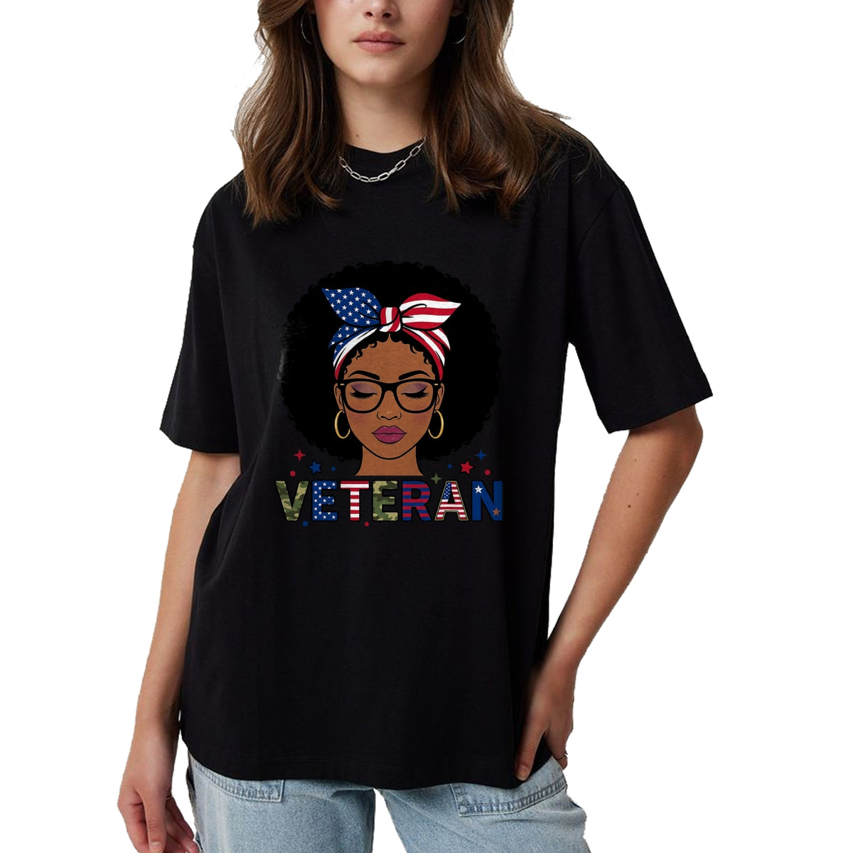 Proud Veteran Shirt, Funny Veteran UnisexT-Shirt/Hoodie/Sweatshirt HLT00 - Black Veteran Women African American Female Army Soldier T-Shirt