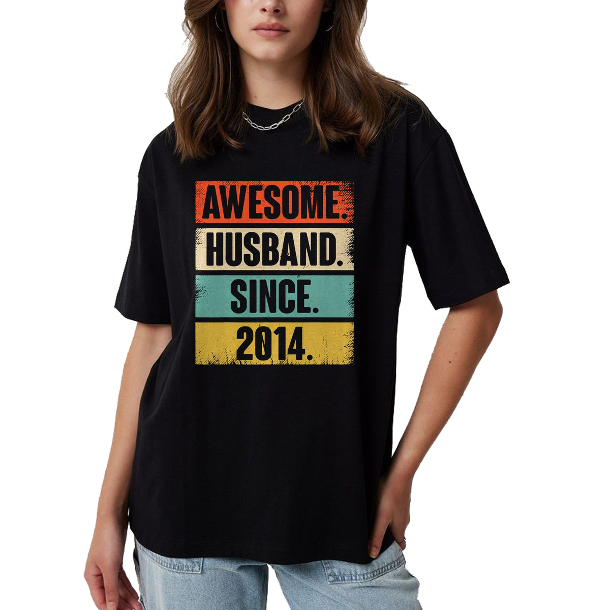 Best Wife Shirt, Wife and Husband Unisex T-Shirt/Hoodie/Sweatshirt HLT00 - 10th Wedding Anniversary Epic Awesome Husband Since 2014 T-Shirt