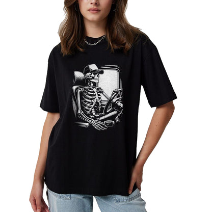 Best Truck Driver Life Shirt, Funny Trucker UnisexT-Shirt/Hoodie/Sweatshirt HLT00 - Skeleton Truck Driver Funny Big Trucking Truck Enthusiasts T-Shirt