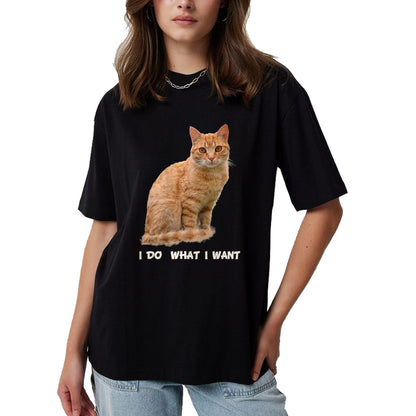 Cat Love Shirt, Funny Cat Lover Gift UnisexT-Shirt/Hoodie/Sweatshirt HLT00 - I Make What I Want Funny Orange Tabby Cat Lovers T-Shirt, Men, Orange, XX-Large
