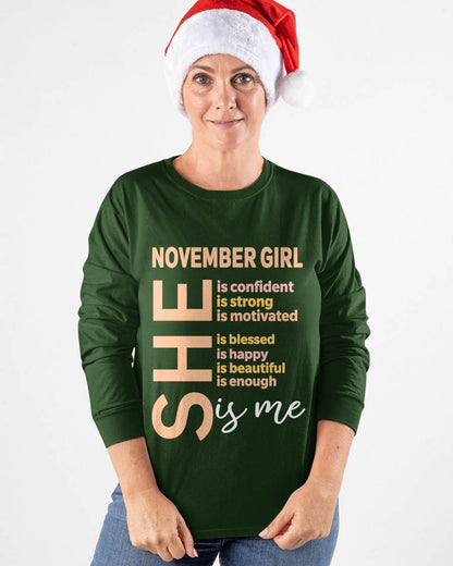 NOVEMBER GIRL - SELF LOVE TYPOGRAPHY - FOR WOMEN - TLEE11 (SKU2606-255-11)