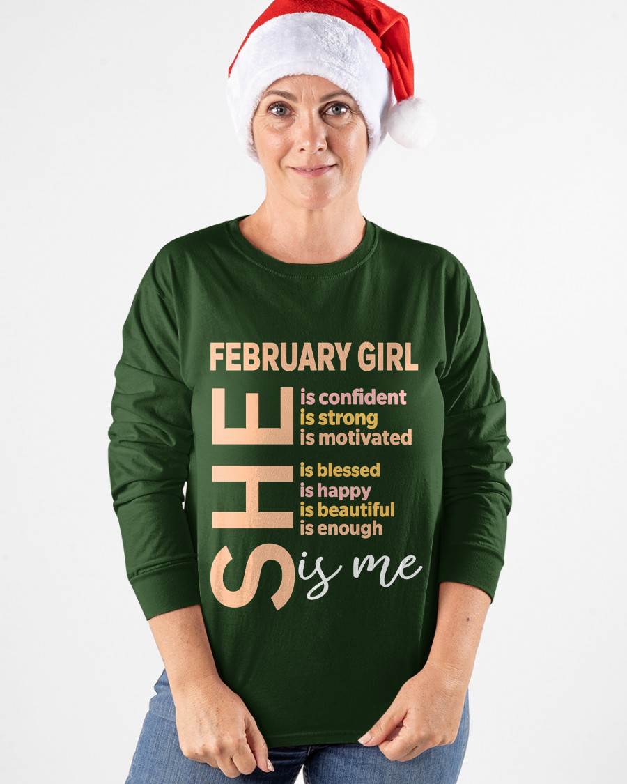 FEBRUARY GIRL - SELF LOVE TYPOGRAPHY - FOR WOMEN - TLEE02 (SKU2606-255-02)