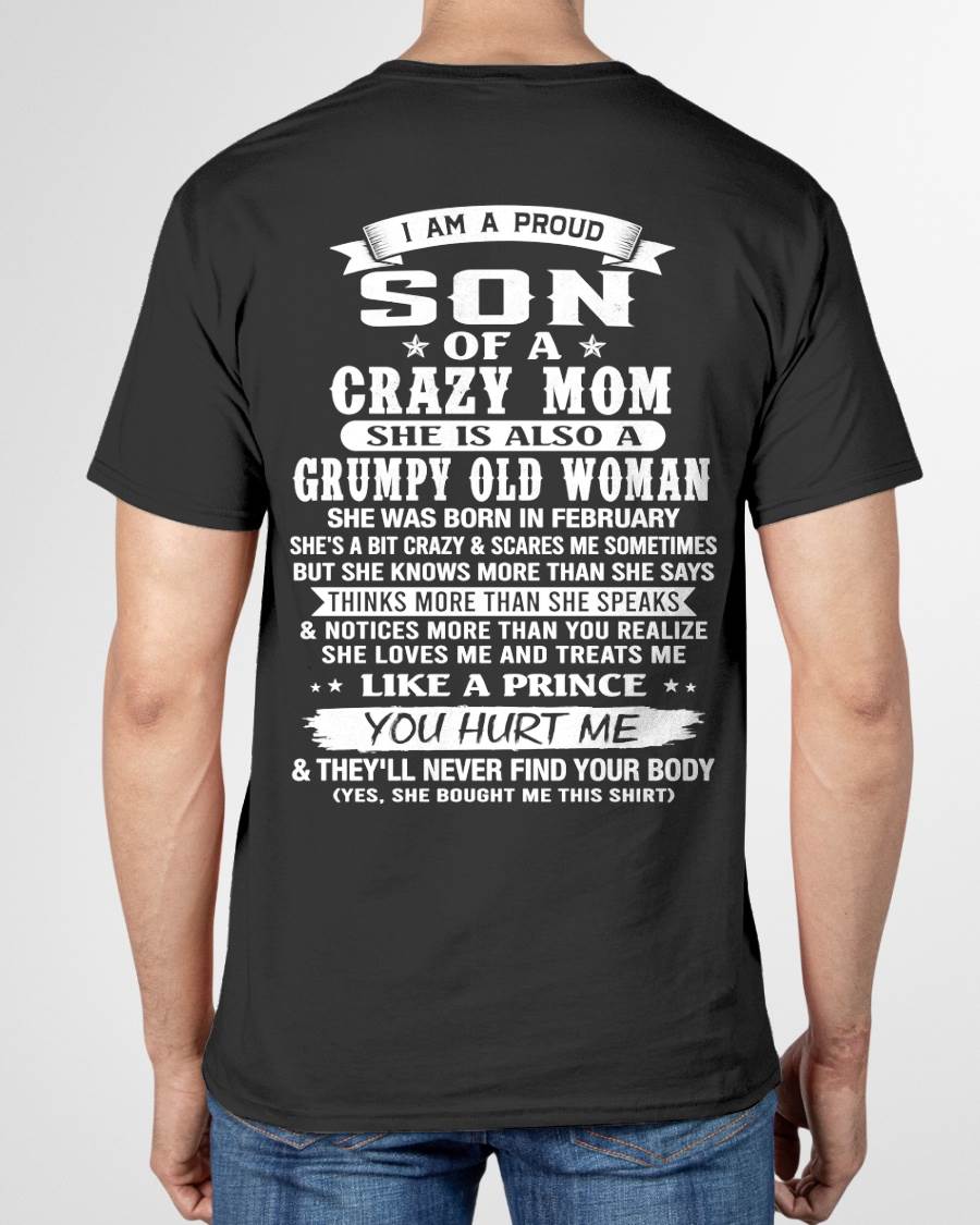 FEBRUARY - PROUD SON OF A CRAZY MOM - FROM MOM - TLEE02 (SKU2606-127-02)