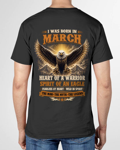 MARCH BORN WARRIOR EAGLE SHIRT DESIGN - FOR MAN - TLEE03 (SKU2605-225-03)