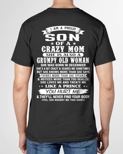 DECEMBER - PROUD SON OF A CRAZY MOM - FROM MOM - TLEE12 (SKU2606-127-12)